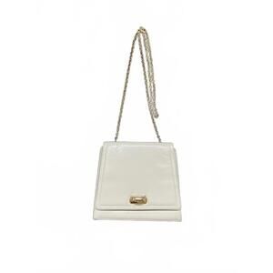 Frenchy of California Vintage Cream Leather Bag with Chain Straps
